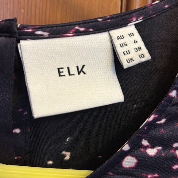 ELK Australian designer long sleeve viscose belted Satellite Dress size 6 - Picture 7 of 13